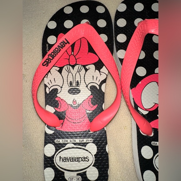 Minnie Mouse Havianas size 7 - Picture 5 of 5